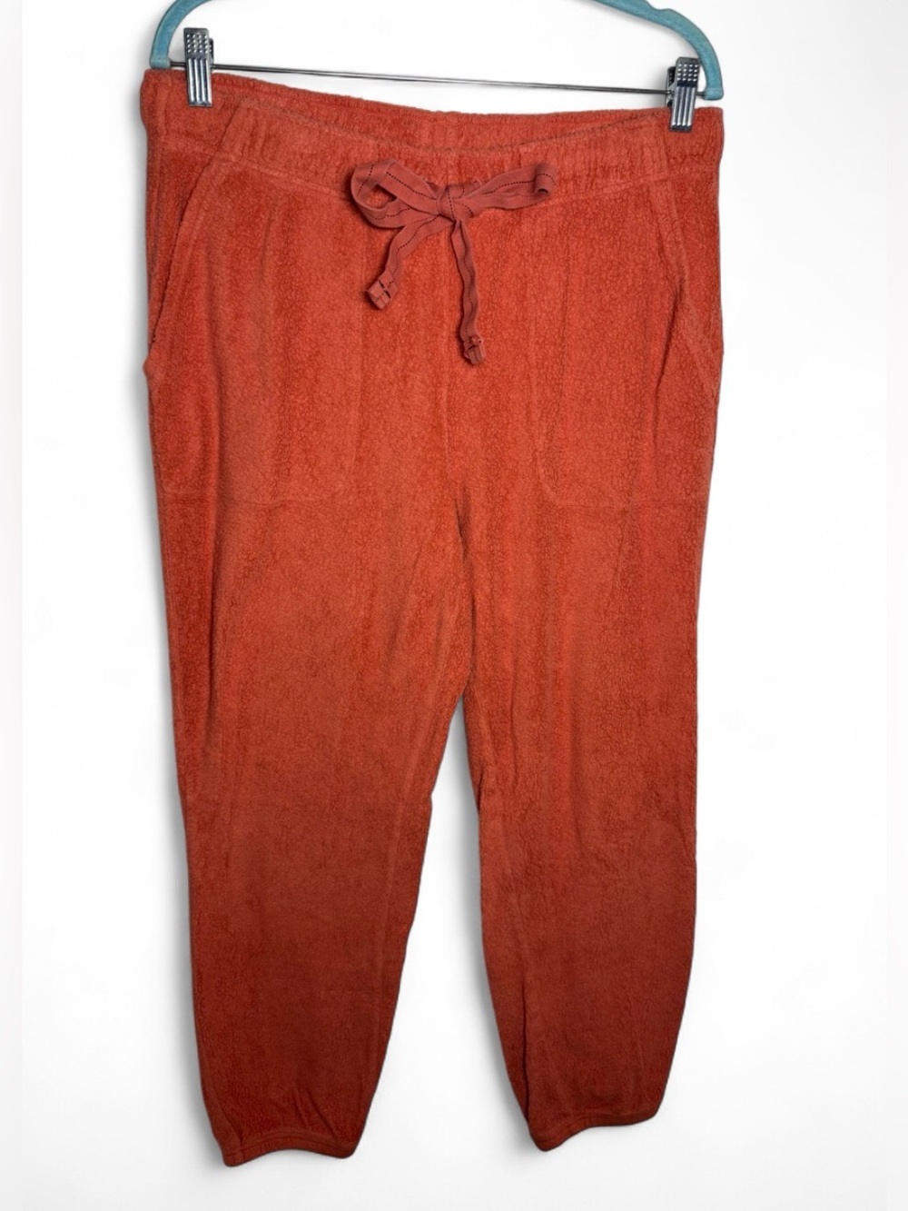Aerie Terry Cloth Jogger Sweatpants Burnt Orange Coral Indie Casual Loungewear
